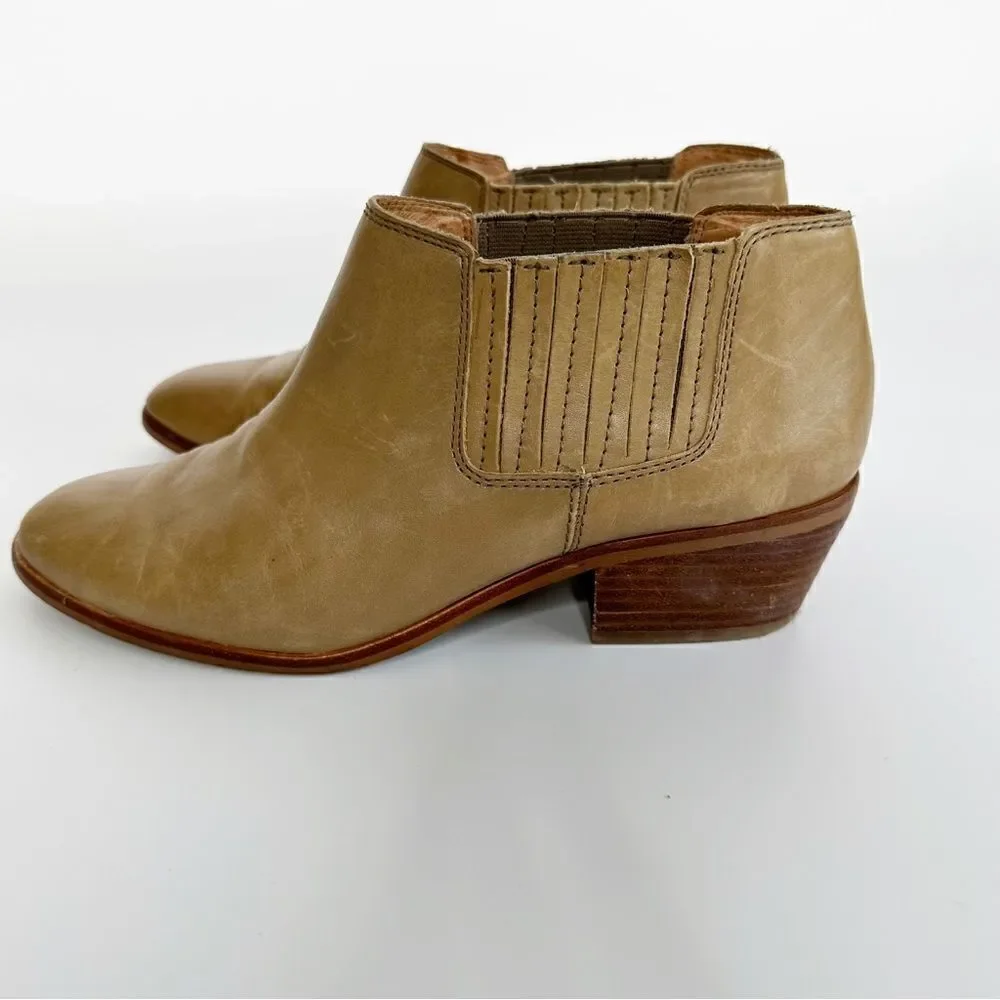 Madewell Spencer Chelsea Pull On Ankle Bootie Tan Size 8.5